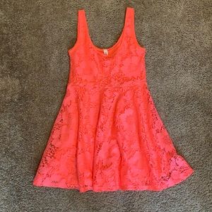 Short coral dress
